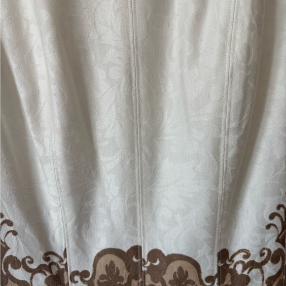 Jones‎ New York Brown & White Lined Sleeveless Pleated Zip Dress Women’s Size 6 - Picture 4 of 11